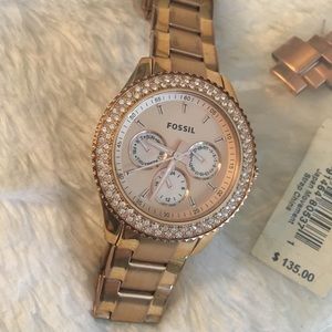 Fossil rose gold watch